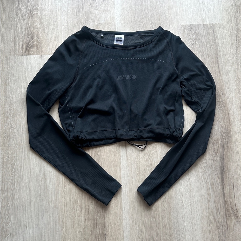 Gymshark Black Long Sleeve Crop Top